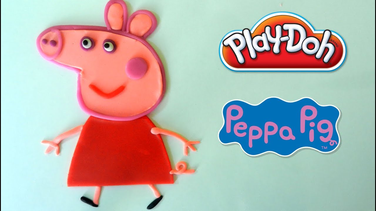 Play Doh Peppa Pig - How To Make PEPPA PIG out of Playdough 