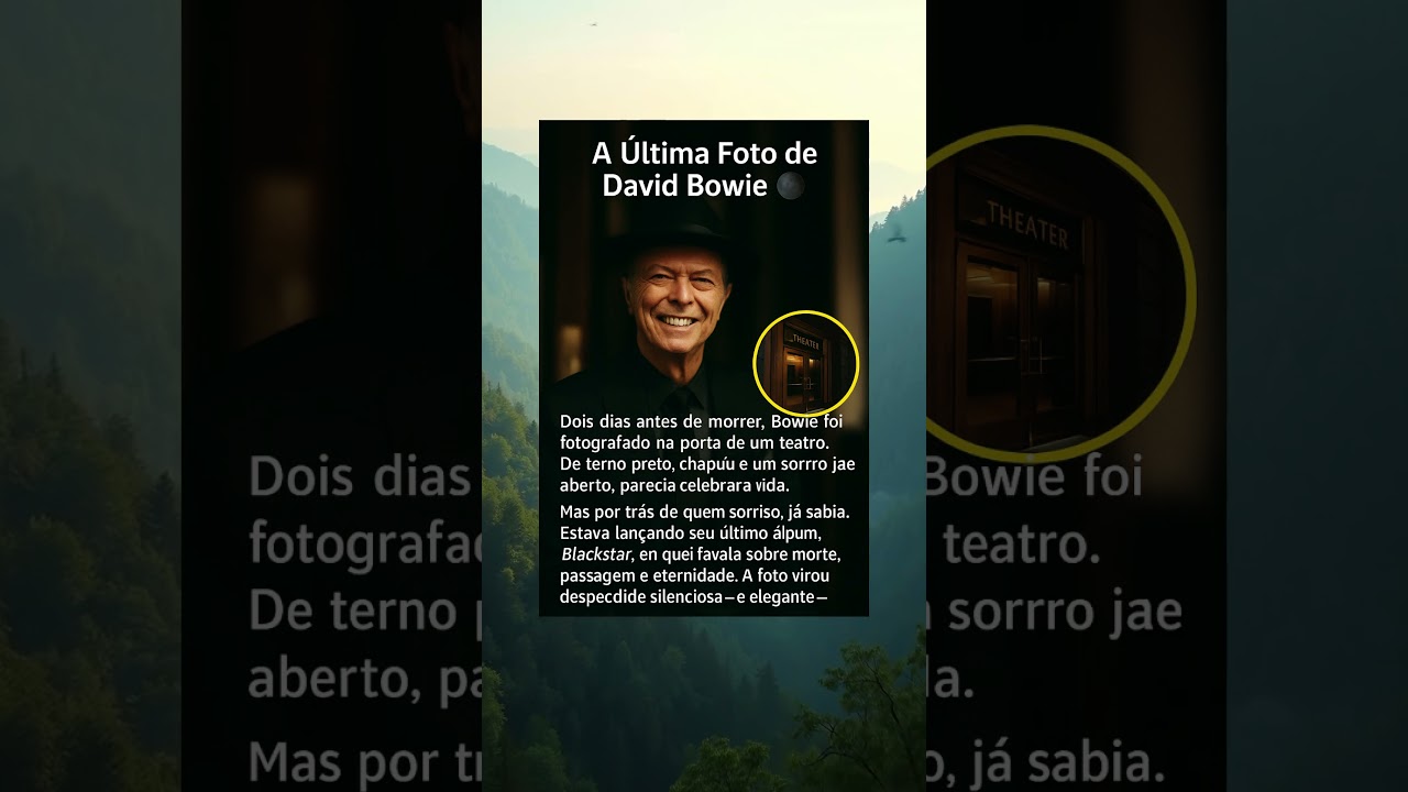 A Última Foto de David Bowie 🌑