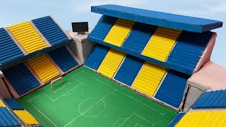 How to make a cardboard football stadium