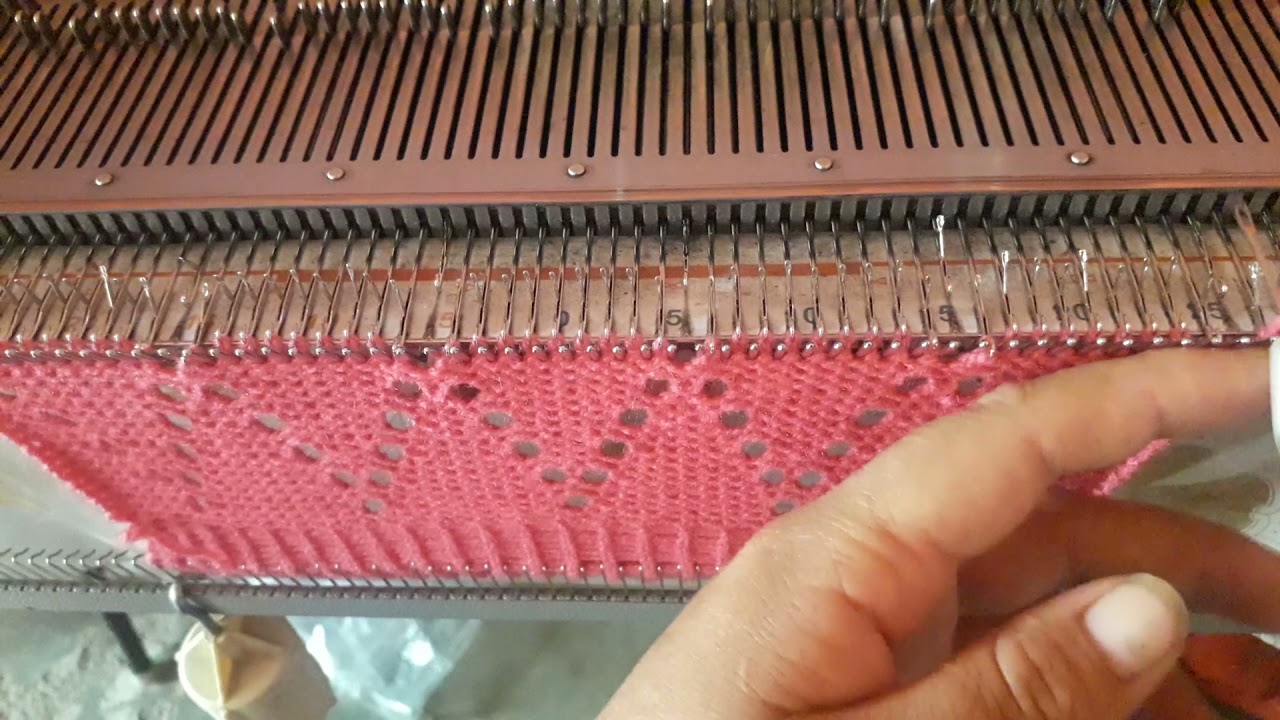 52: calado a maquina de tejer