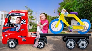 Kinder wählen ein Fahrrad | Kinder lernen Sicherheitsregeln | Vania Mania DE