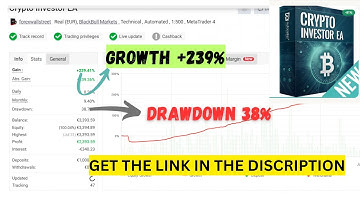 Crypto Investor EA MT4 – Automated Bitcoin Trading Robot | BTCUSD Grid & Scalping EA