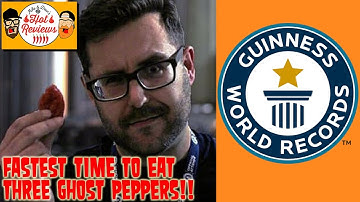 FASTEST TIME TO EAT THREE GHOST PEPPERS! GUINNESS WORLD RECORD! OFFICIAL RECORD! BHUT JOLOKIA!
