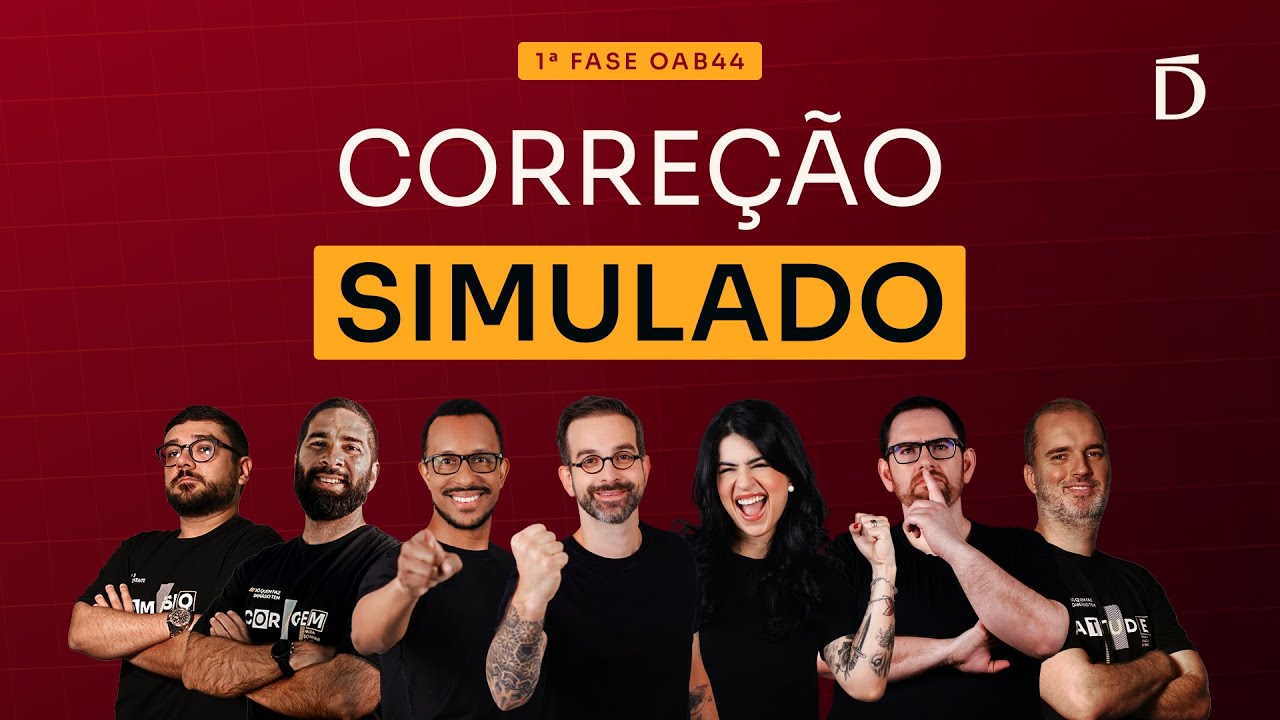 SIMULADO OAB 44 - 1ª FASE | CORREÇÃO AO VIVO