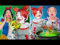 Scary Clown Daughter Becomes a Disney Princess in Real Life! Pennywise Girl!