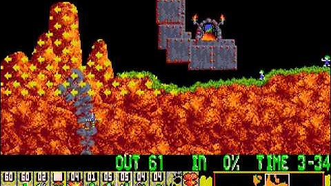 Lemmings - Lv27 Tricky: The island of the wicker people