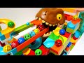 Satisfying Building Blocks Marble Run ASMR Surprise! big tyrannosaurus dinosaur block coaster