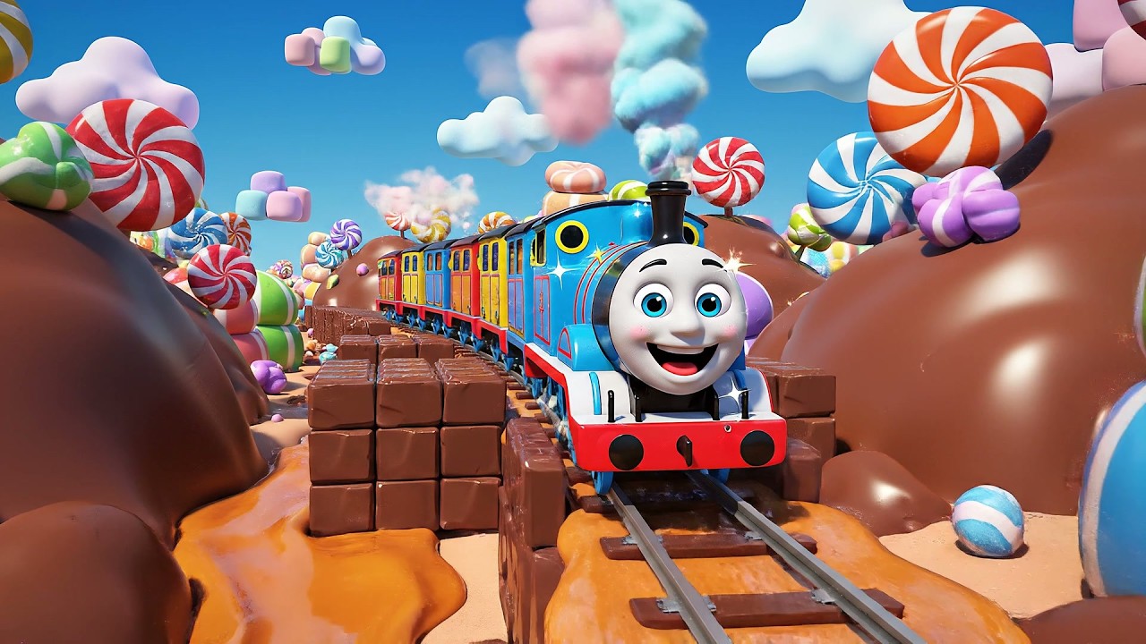 Маленький конфетный поезд едет Чу-чу-чу | Сладкое приключение и песенка про поезда