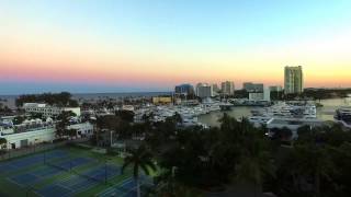 Mega Yachts & Ft Lauderdale Skyline at Sunset Mega Yachts & Ft Lauderdale Skyline at Sunset