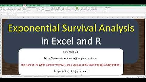 283 Exponential Survival Analysis in Excel and R