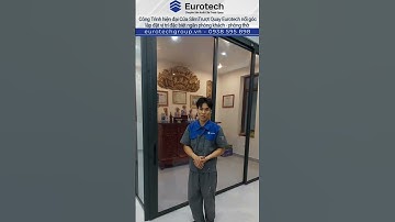 CôngTrình hiện đại Cửa SlimTrượt Quay Eurotech nối góc lắp ngăn phòng khách phòng thờ #cuatruotquay