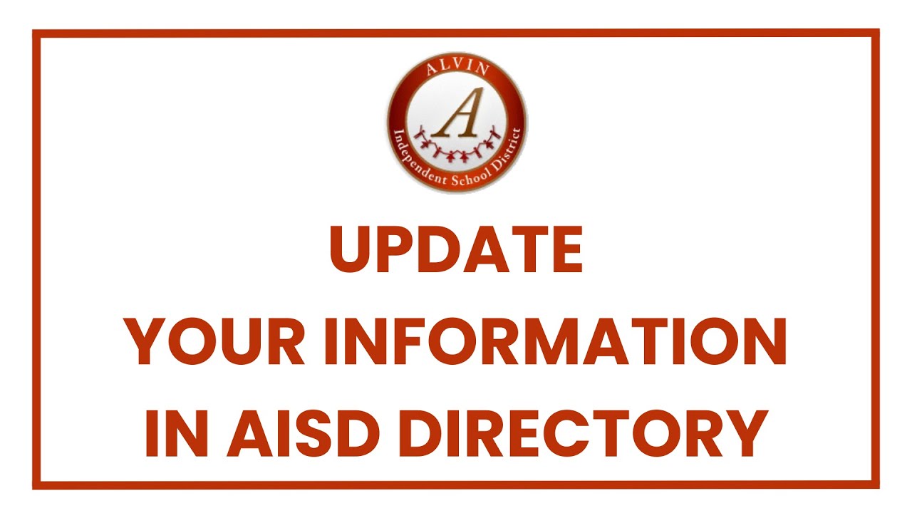 Update Your Information in AISD Directory - YouTube
