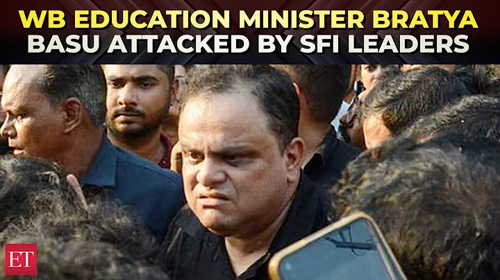 WB Education Minister Bratya Basu attacked by SFI leaders at Jadavpur University, TMC protest
