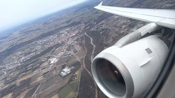 20+ year old Airbus 320 Lufthansa Munich to Copenhagen 4K - Take Off