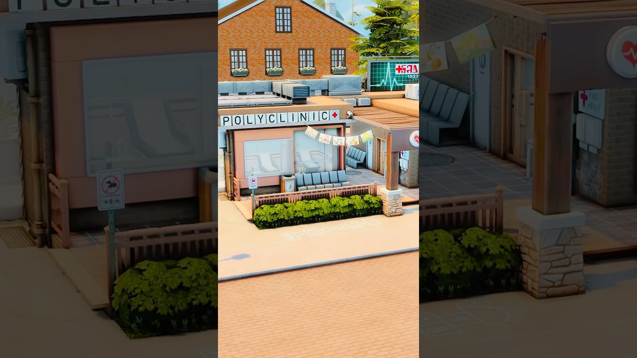 I built a Polyclinic in Sims 4 #sims4 #showusyourbuilds #sims4build #simsbuilder #simspartner