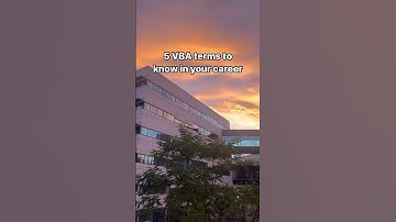 5 VBA terms to know in  your career #shortsvideo  #vba #excelvba