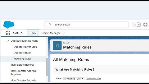 Matching Rules for Duplicate Accounts 101.1
