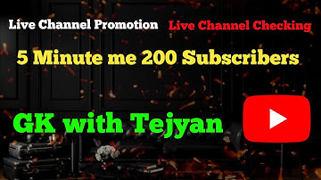 live channel checking || live channel promotion ||  5 minute me 100 subscribers