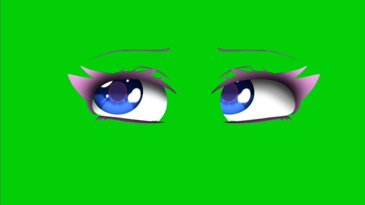 GREEN SCREEN EFFECTS Cartoon eyes animation  Green Screen Effects  Anime Scary Girl and more