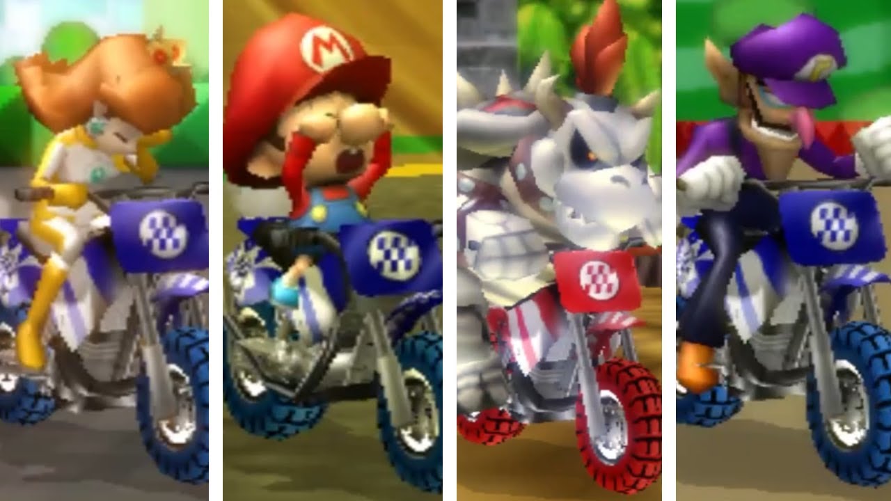 Mario Kart Wii Deluxe - All Characters Losing Animations in Balloon Battle (Bikes)