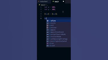 variable swapping in #javascript #short #shots