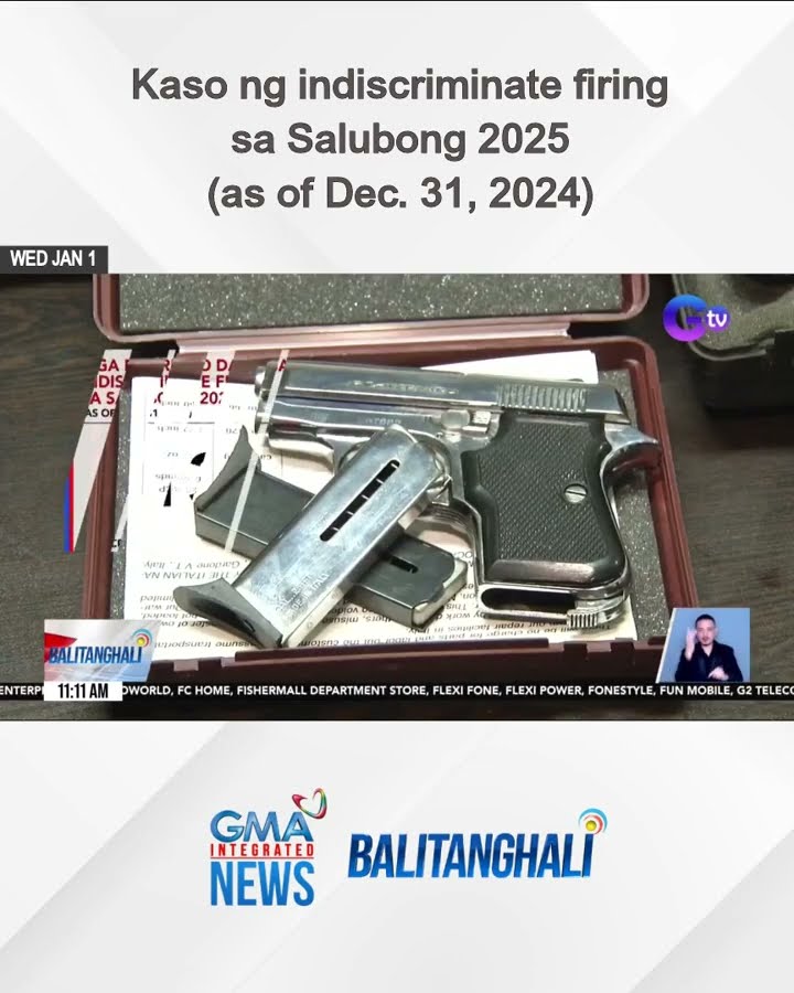 Kaso ng indiscriminate firing sa Salubong 2025 (as of Dec. 31, 2024) | Balitanghali