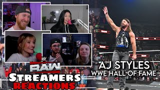 AJ Styles Hall of Fame Announcment | Streamers React #wwe