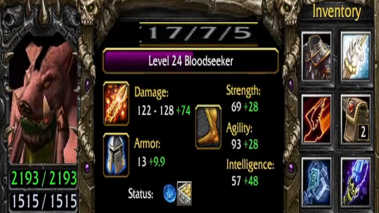 🟦Bloodseeker's embrassing throw [Dota v6.89N]