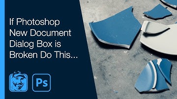If Photoshop New Document Dialog Box is Broken Do This...