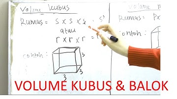 MENCARI VOLUME KUBUS DAN VOLUME BALOK (MATEMATIKA)