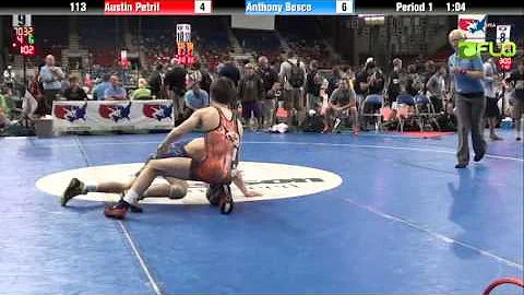 Junior 113 - Austin Petril (Pennsylvania) vs. Anthony Bosco (Illinois)
