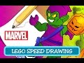 How to draw Goblin - Come disegnare Goblin  (LEGO Marvel Super Heroes Speed Drawing)