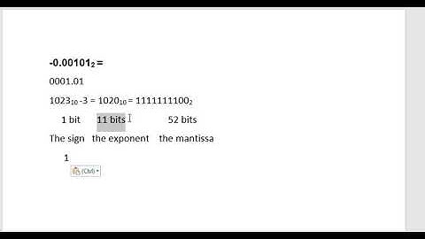 Double Precision Floating Point Binary Number