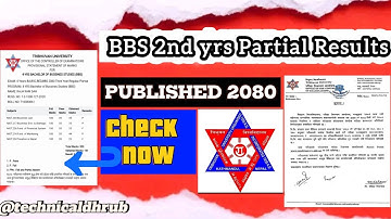 BBS 2nd yrs Partial Results Has Been Published 2081 || BBS 2nd yrs Partial Ko Results Published Vayo