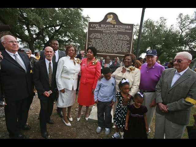 The McDonogh 3' help unveil historical marker 50th Anniversary November 2010 (archived)