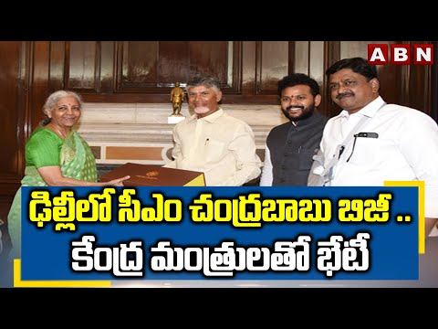 ఢిల్లీలో సీఎం చంద్రబాబు బిజీ ..కేంద్ర మంత్రులతో భేటీ | CM Chandrababu Delhi Tour Updates | ABN - ABNTELUGUTV