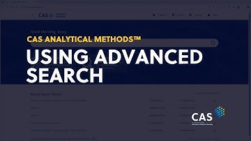 Using Advanced Search in CAS Analytical Methods™