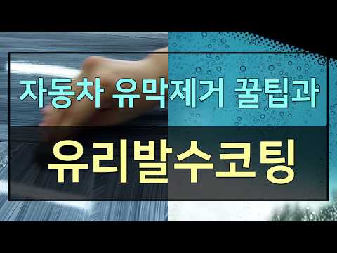 자동차 유막제거 꿀팁과 유리발수코팅