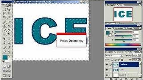 Adobe Photoshop- 3D Ice Text