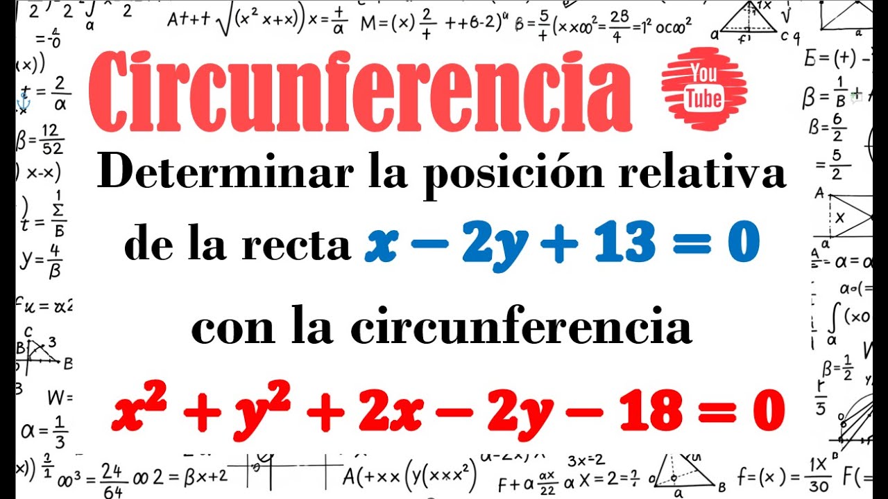 Posición relativa de una recta y una circunferencia 📌👨‍🏫🧮