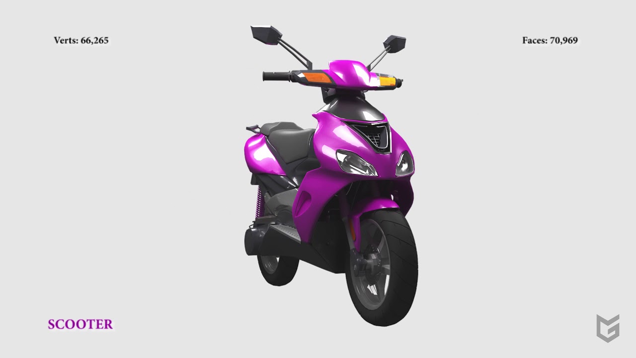 Motorcycle 3D model turntable