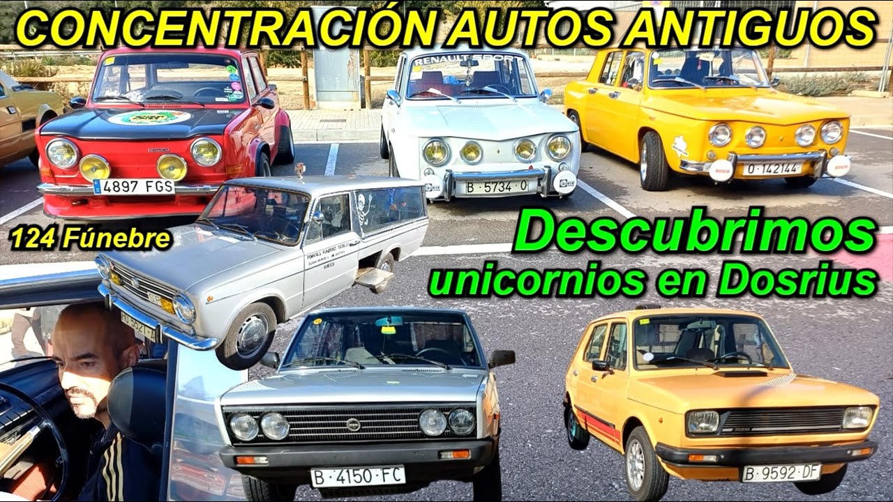 ✅Concentración coches clásicos en Dosrius. Unicornios y autos antiguos.  Voitures classiques.