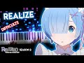 Realize - Re:Zero kara Hajimeru Isekai Seikatsu Season 2 OP | Konomi Suzuki (piano)