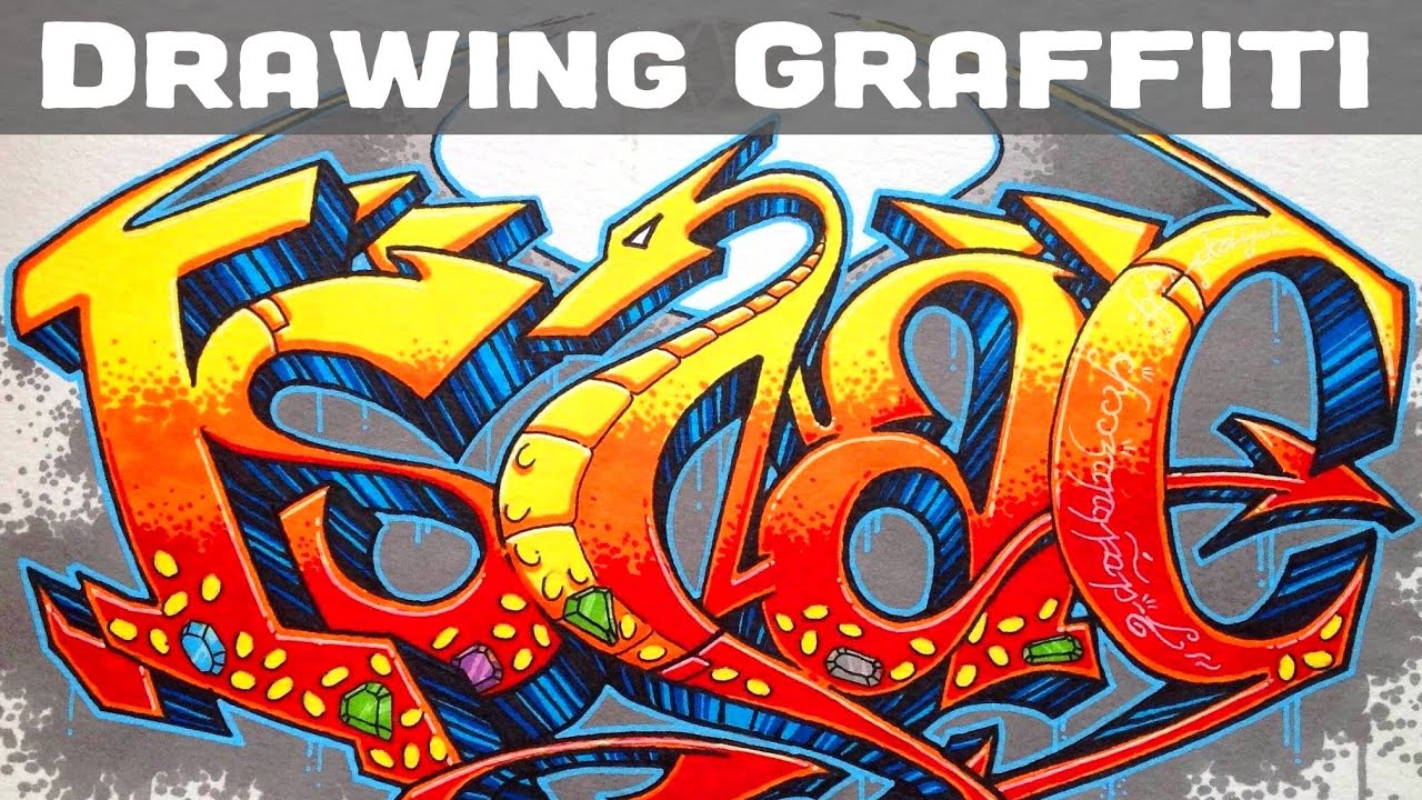Drawing graffiti with markers #1 // Promarker tutorial 