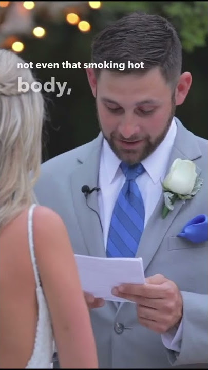 Listen to what he says to his bride 💕🥺 wedding vows that make you cry