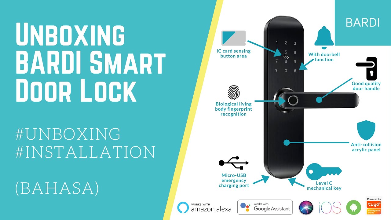 Unboxing BARDI Smart Door Lock Gagang Pintu Pintar Bardi Cuma 1 Juta