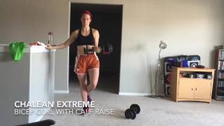 Chalean Extreme - Lean Circuit 1 - Bicep Curl with Calf Raise