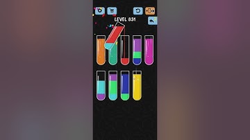 Water Color Sort Level 831 Walkthrough Solution iOS/Android