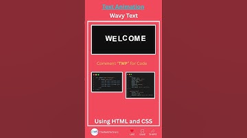 Create a Professional Animated wavy text | HTML and CSS #html #css