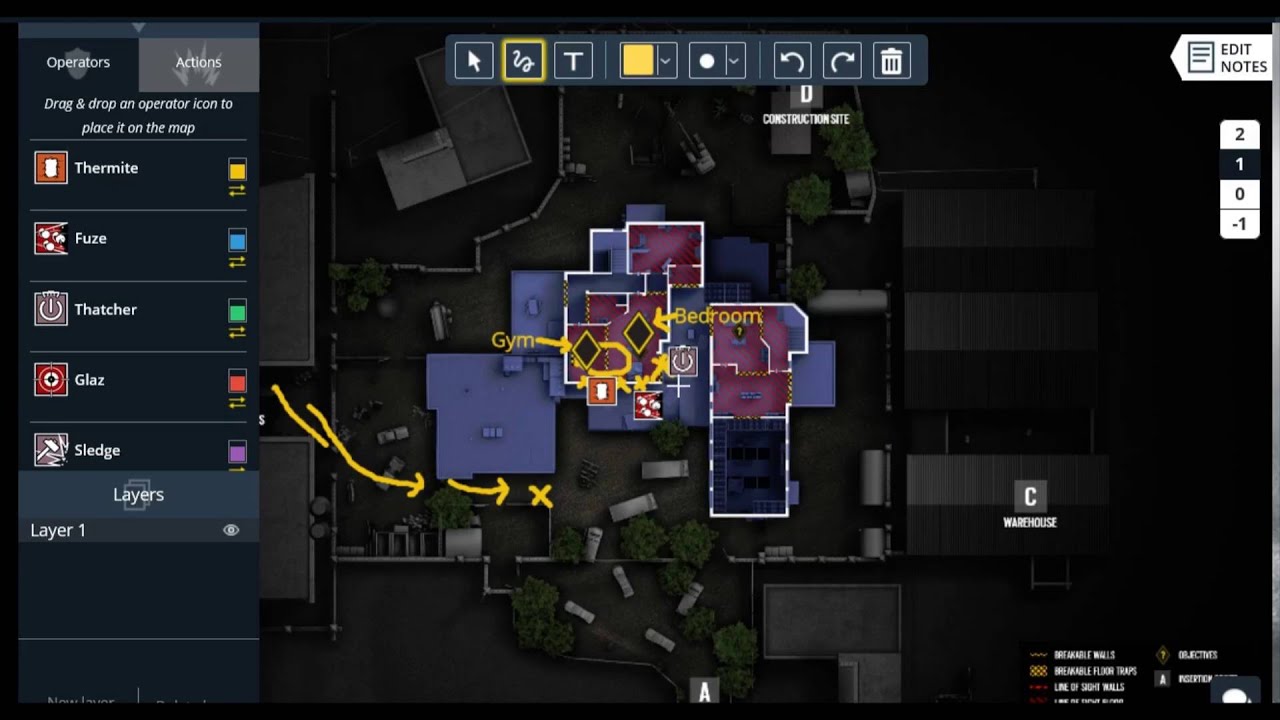 Rainbow Six Siege Clubhouse Map Layout